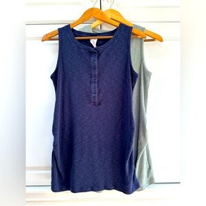 Gap | 2 Maternity Henley Sleeveless Tops | Size S